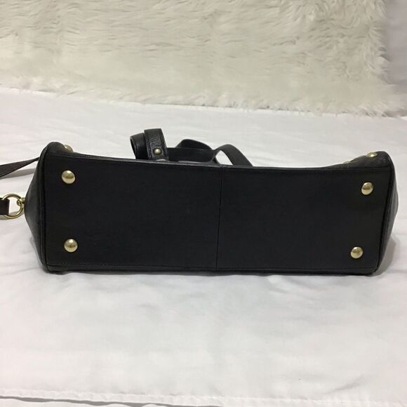 Coach Nancy Black Silver Studs Leather Shoulder Crossbody Bag - Picture 6 of 12